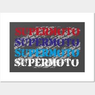 supermoto lettering fullcolor Posters and Art